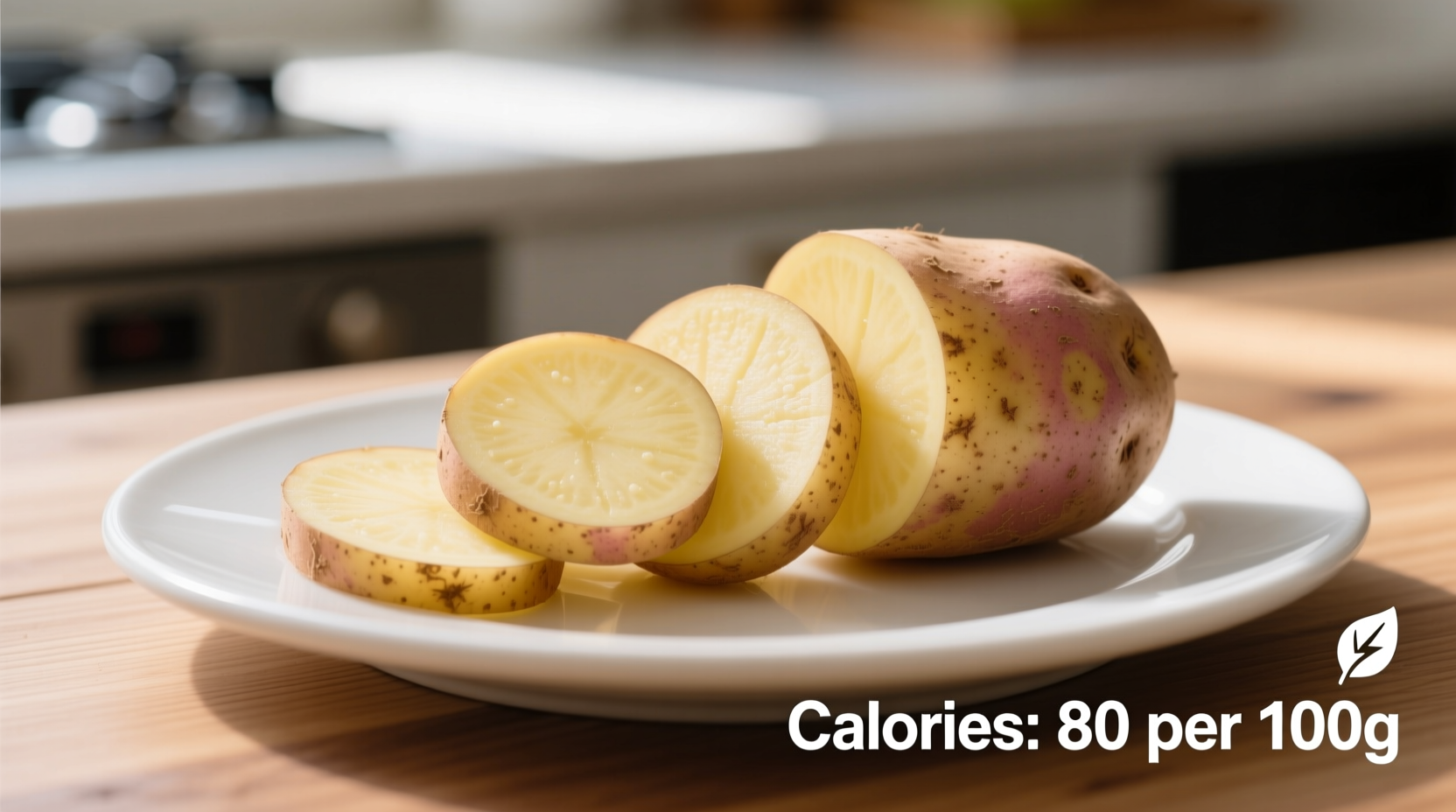 potato calories per 100g
