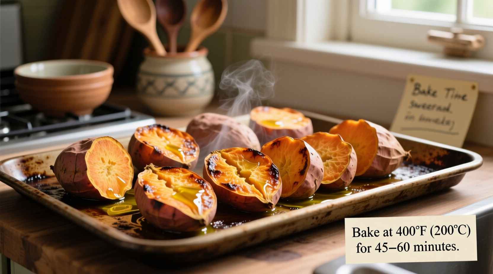 sweet potato baking time in oven