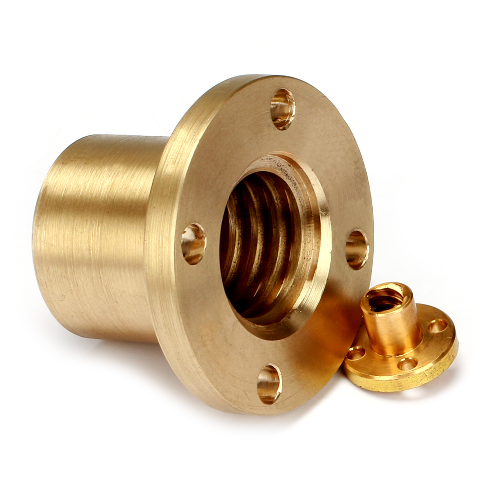 T25 Tr25 Tr25x5 Tr25x6 25mm stainless steel trapezoidal lead screw with flange brass nut