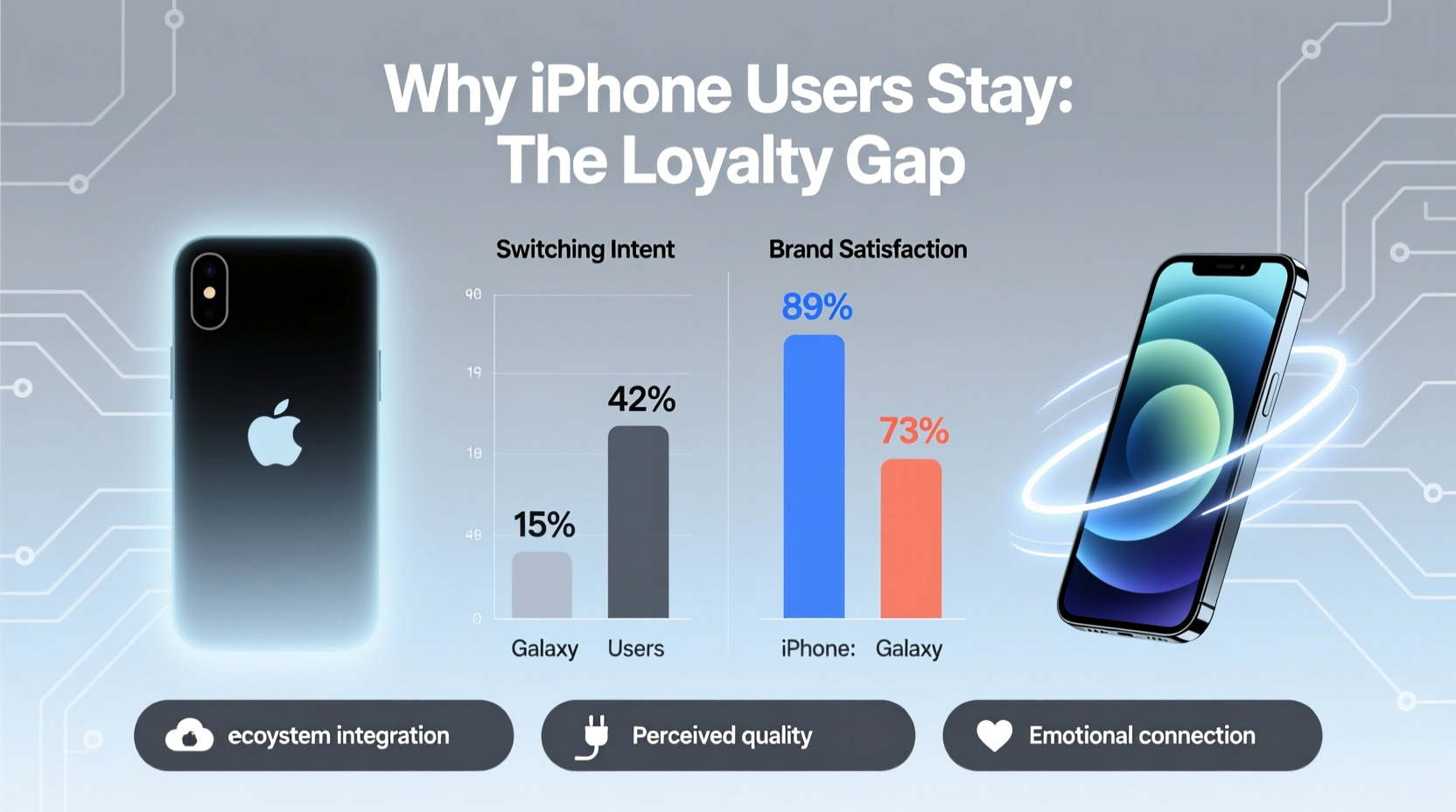 apple vs samsung why are iphone users less likely to switch than galaxy owners