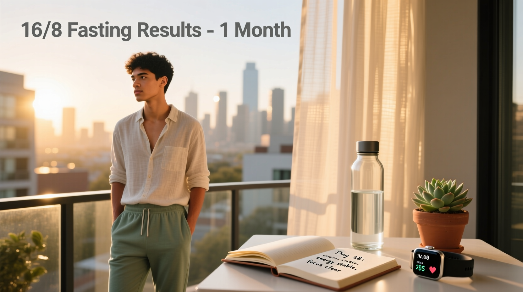 16/8 fasting results after 1 month