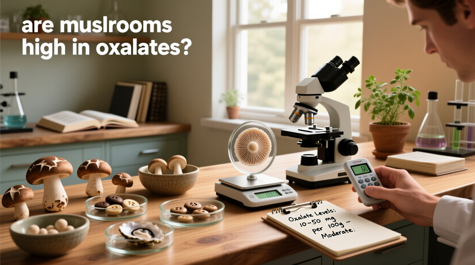 are mushrooms high in oxalates