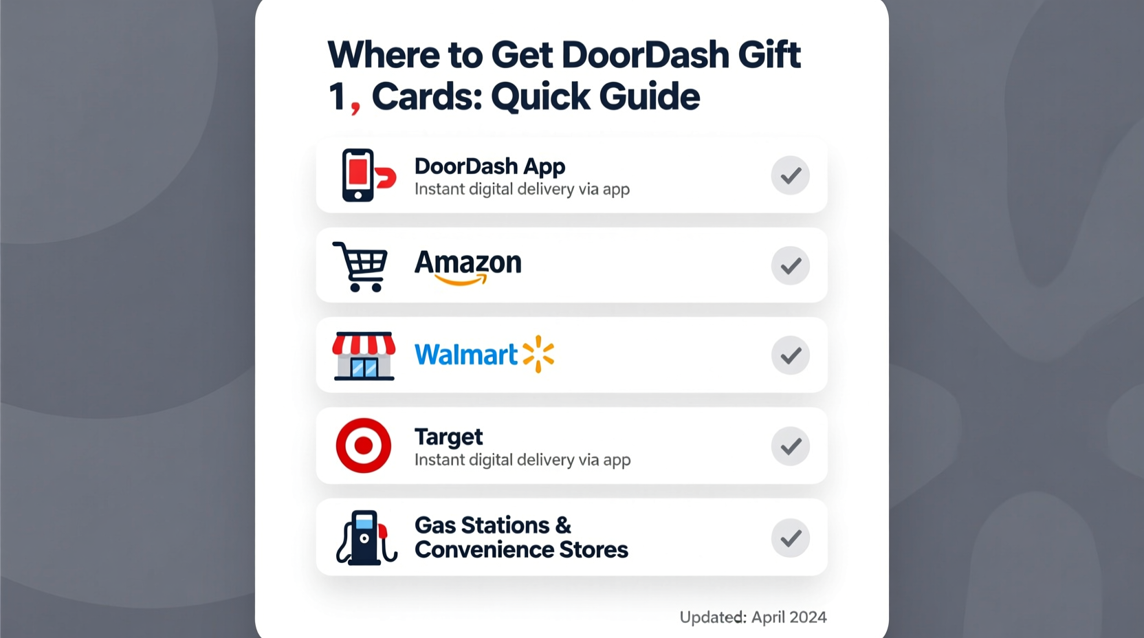 where can i get doordash gift cards quick guide