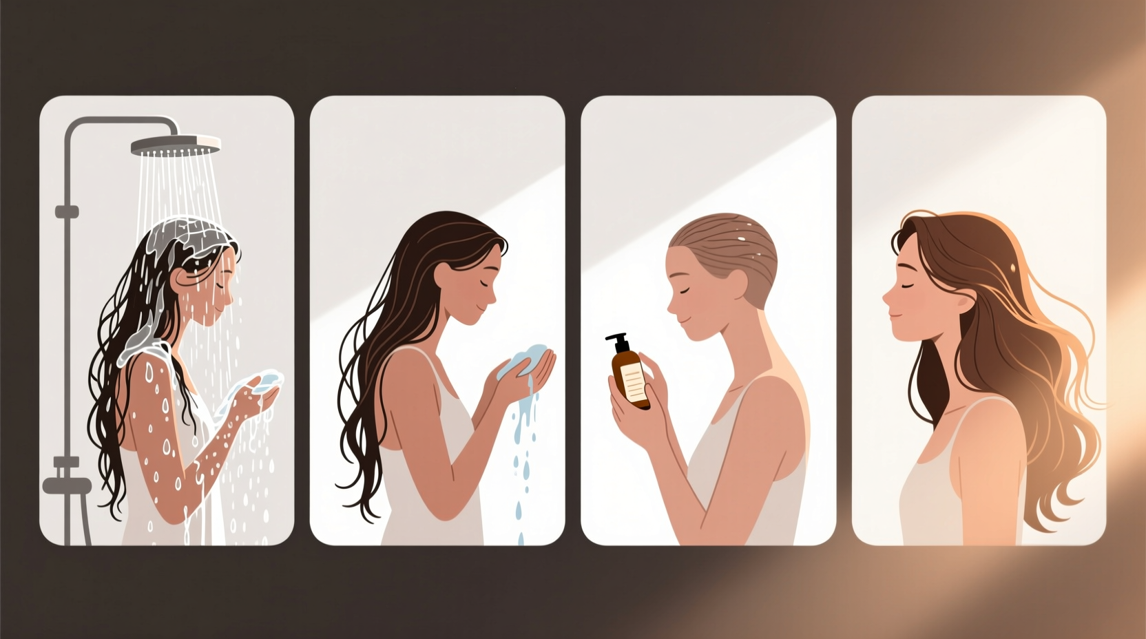 steps washing your hair less