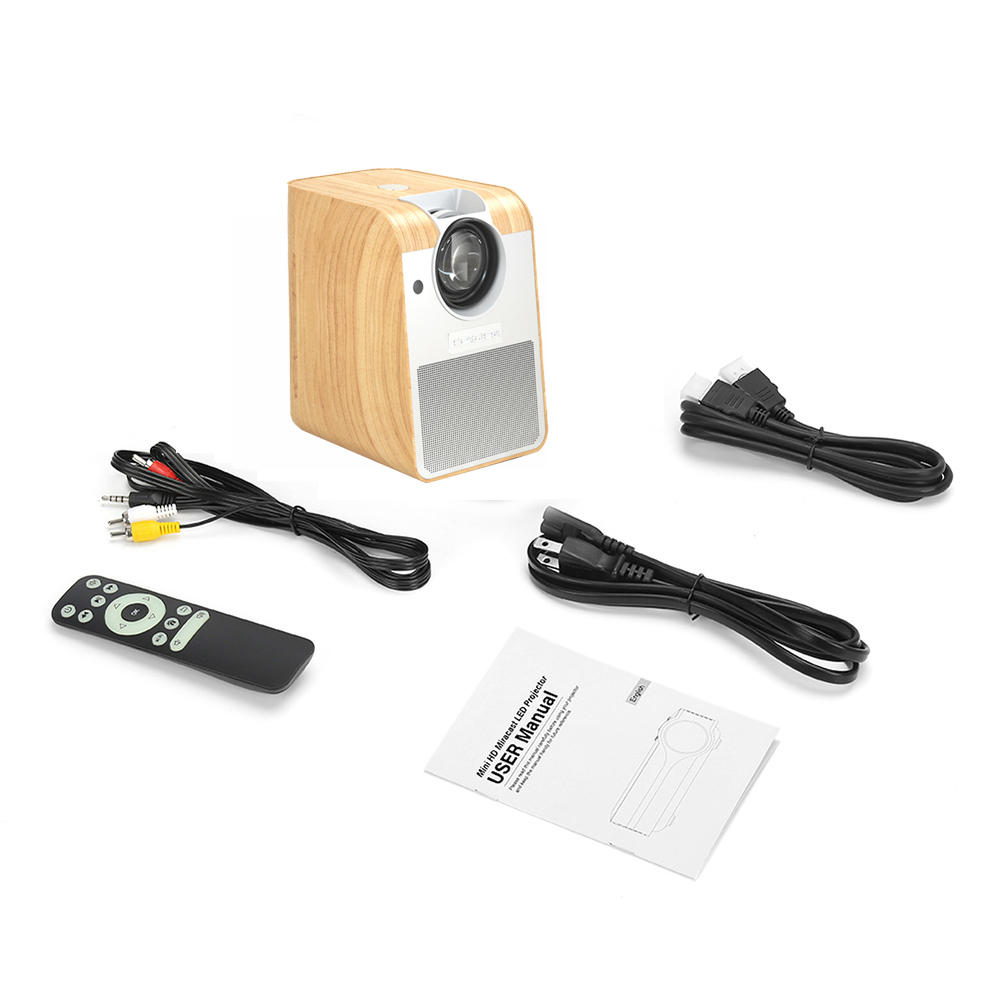 [New Special Stand Mini 720P Projector] Multimedia Burlywood High 4800 Lumens FHD LCD LED Home Theater Cinema Best Projector
