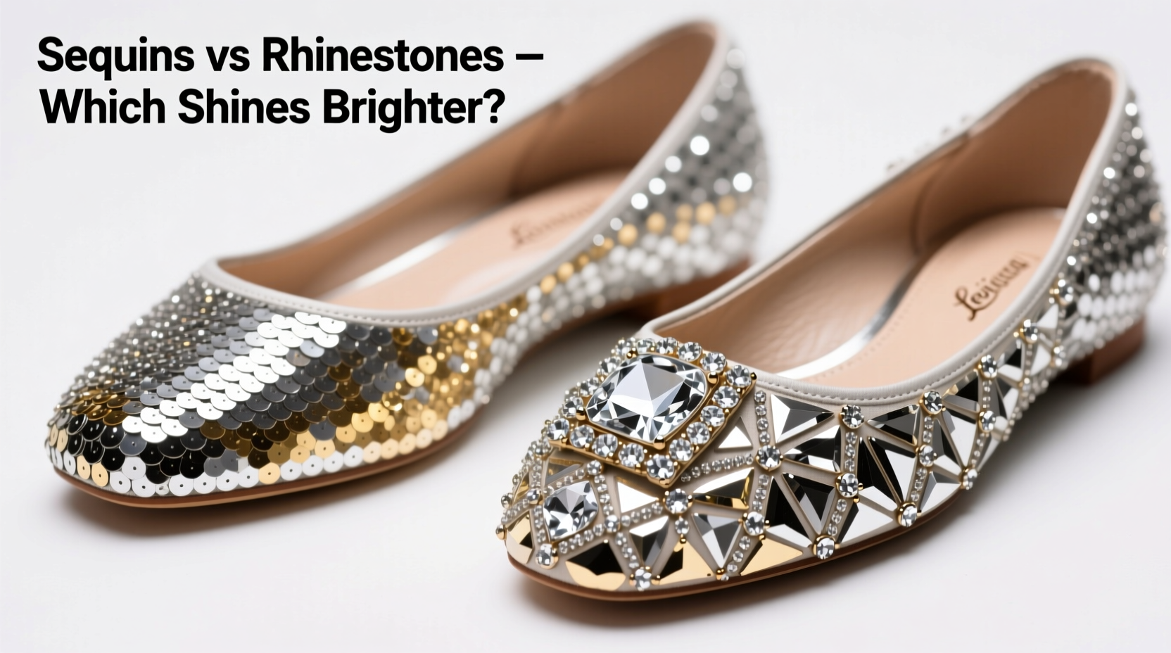 sequins vs rhinestones on ballet flats which ones really more eye catching