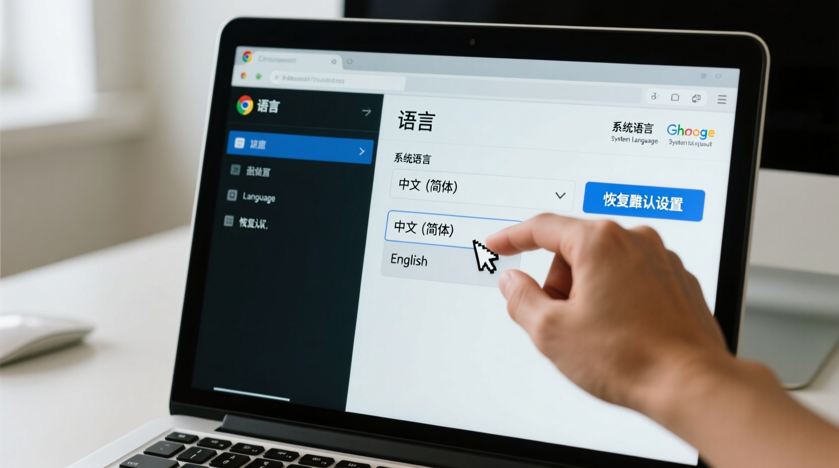 why is my google in chinese how to change it back