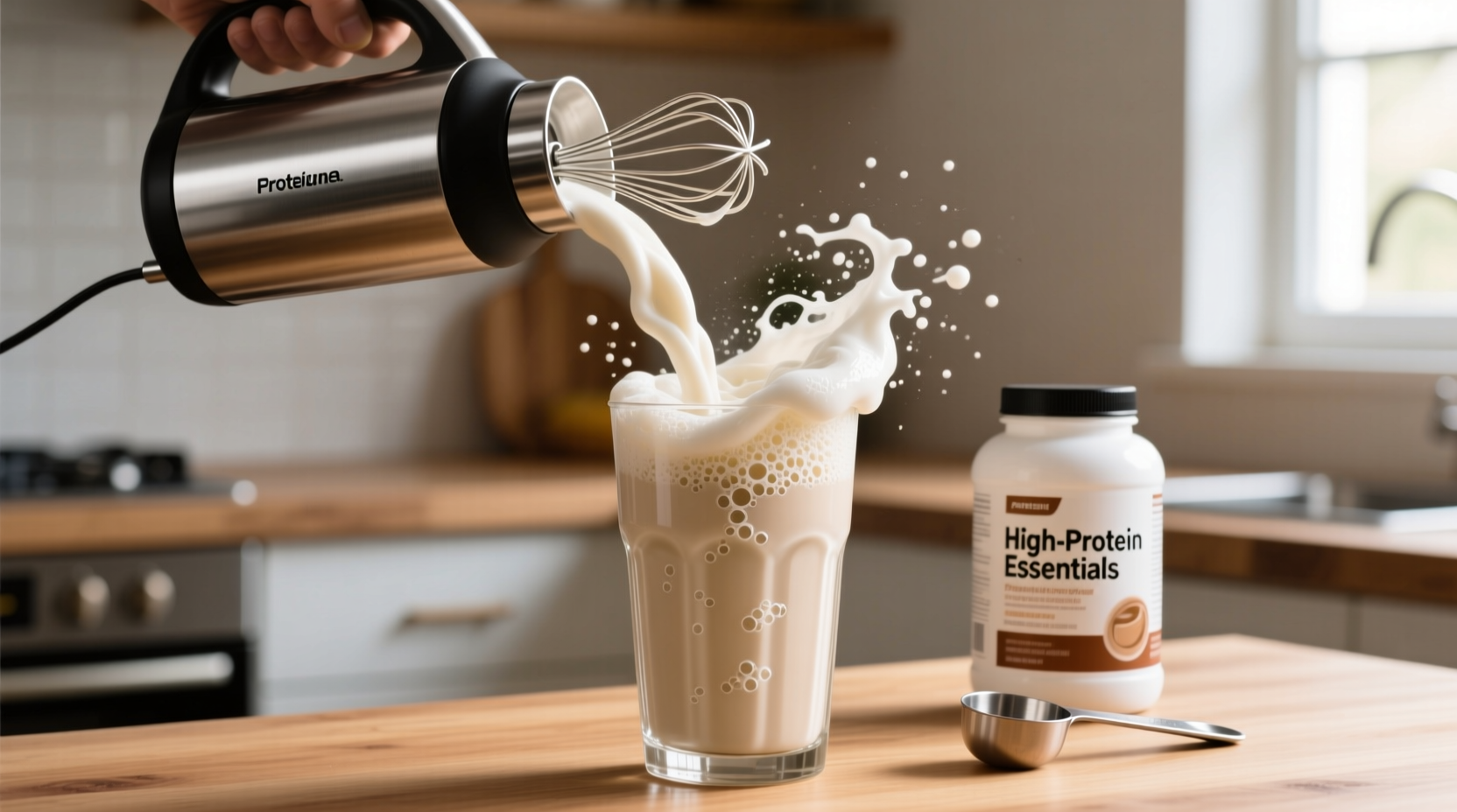 you should use a frother to mix your protein powder