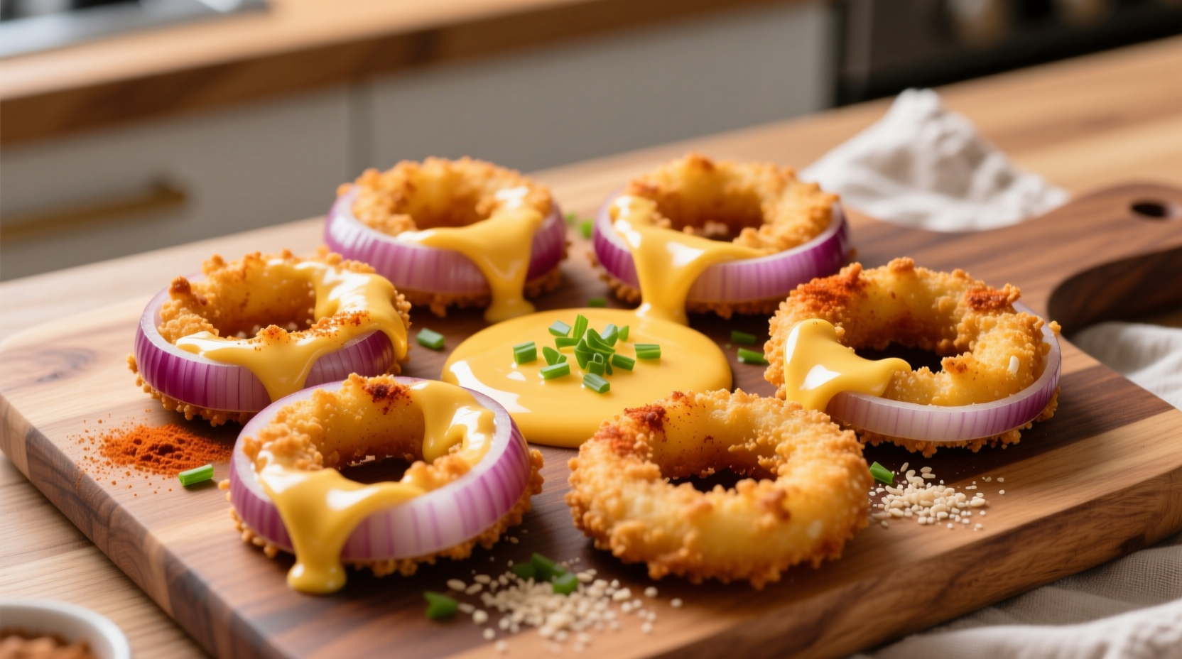 keto onion rings with cheese