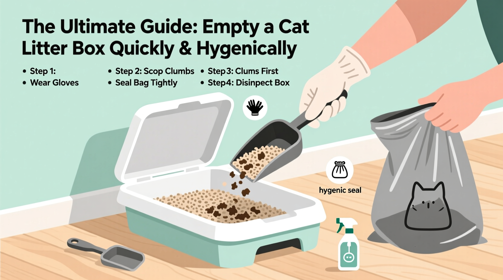 the ultimate guide how to empty a cat litter box quickly and hygienically