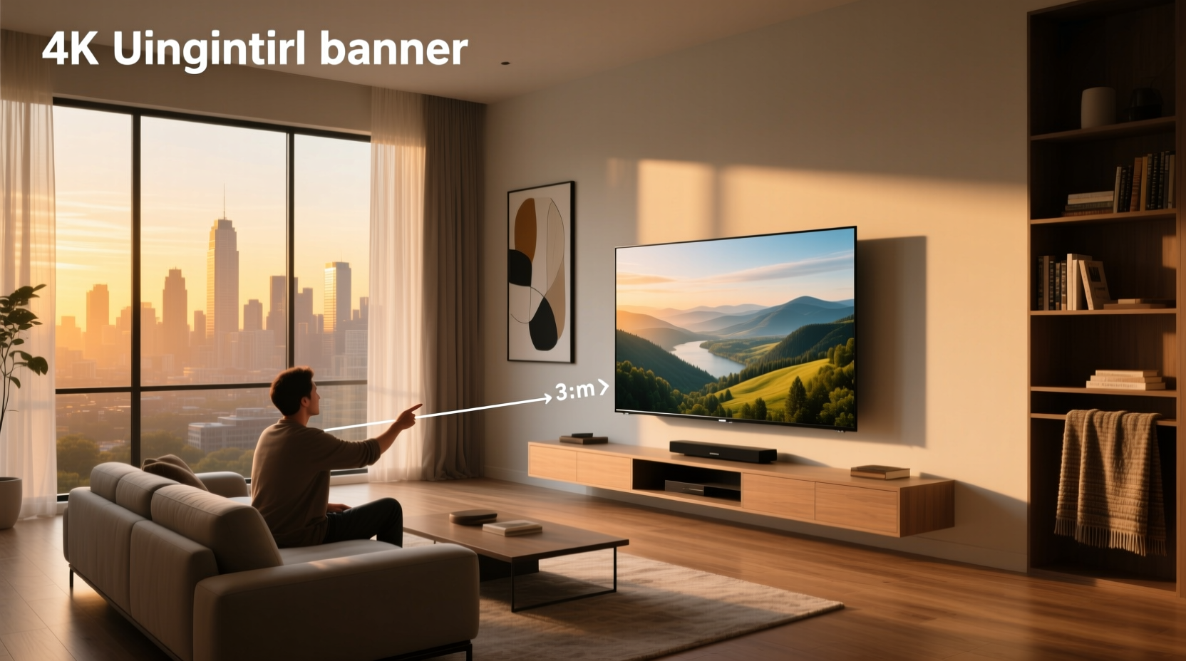 4k tv size vs viewing distance guide