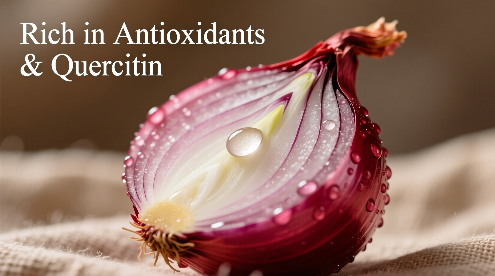 Fresh red onions with nutritional benefits
