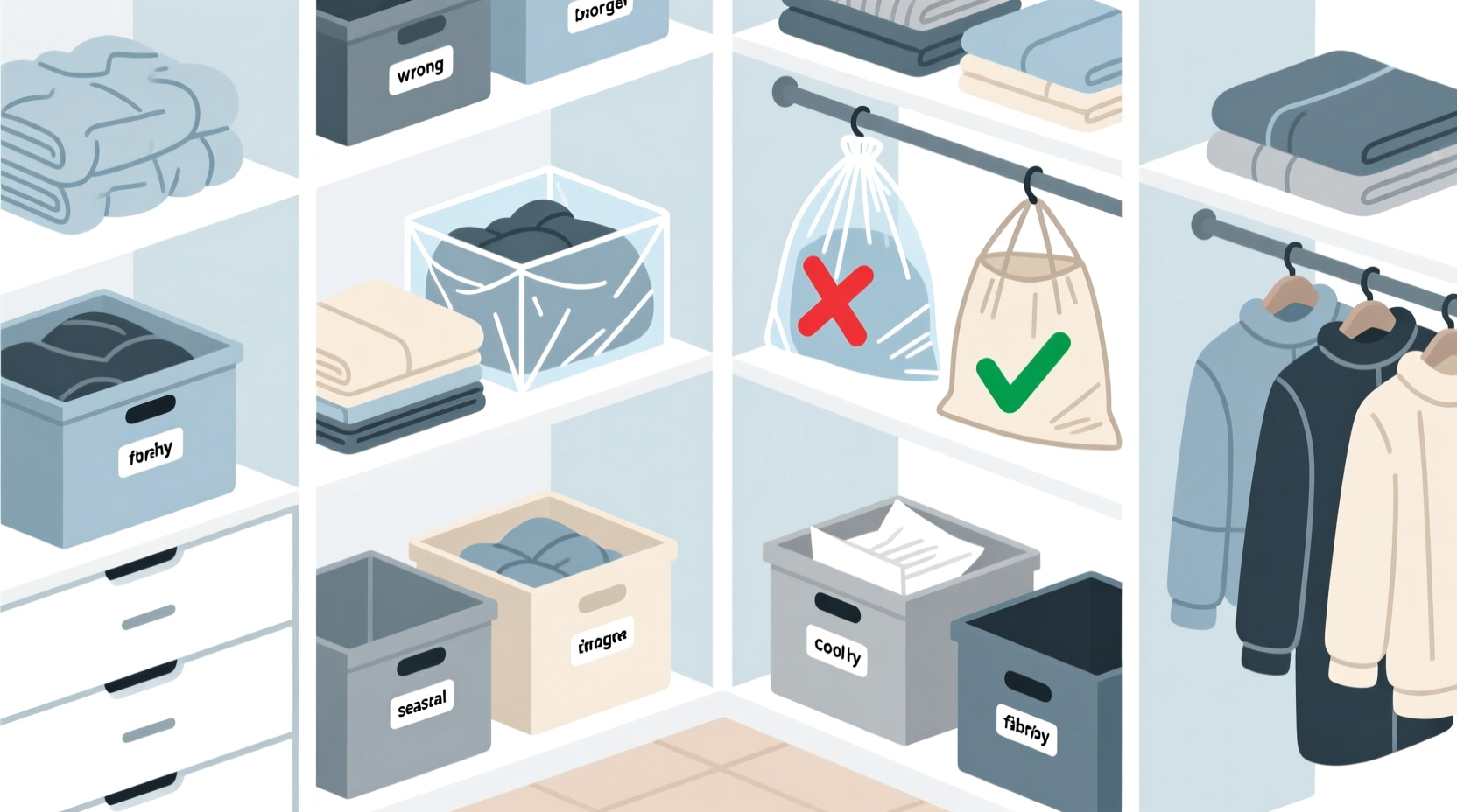 mistakes to avoid when storing winter clothes