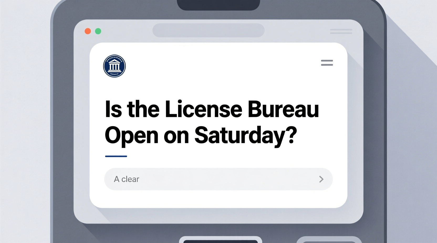is the license bureau open on saturday