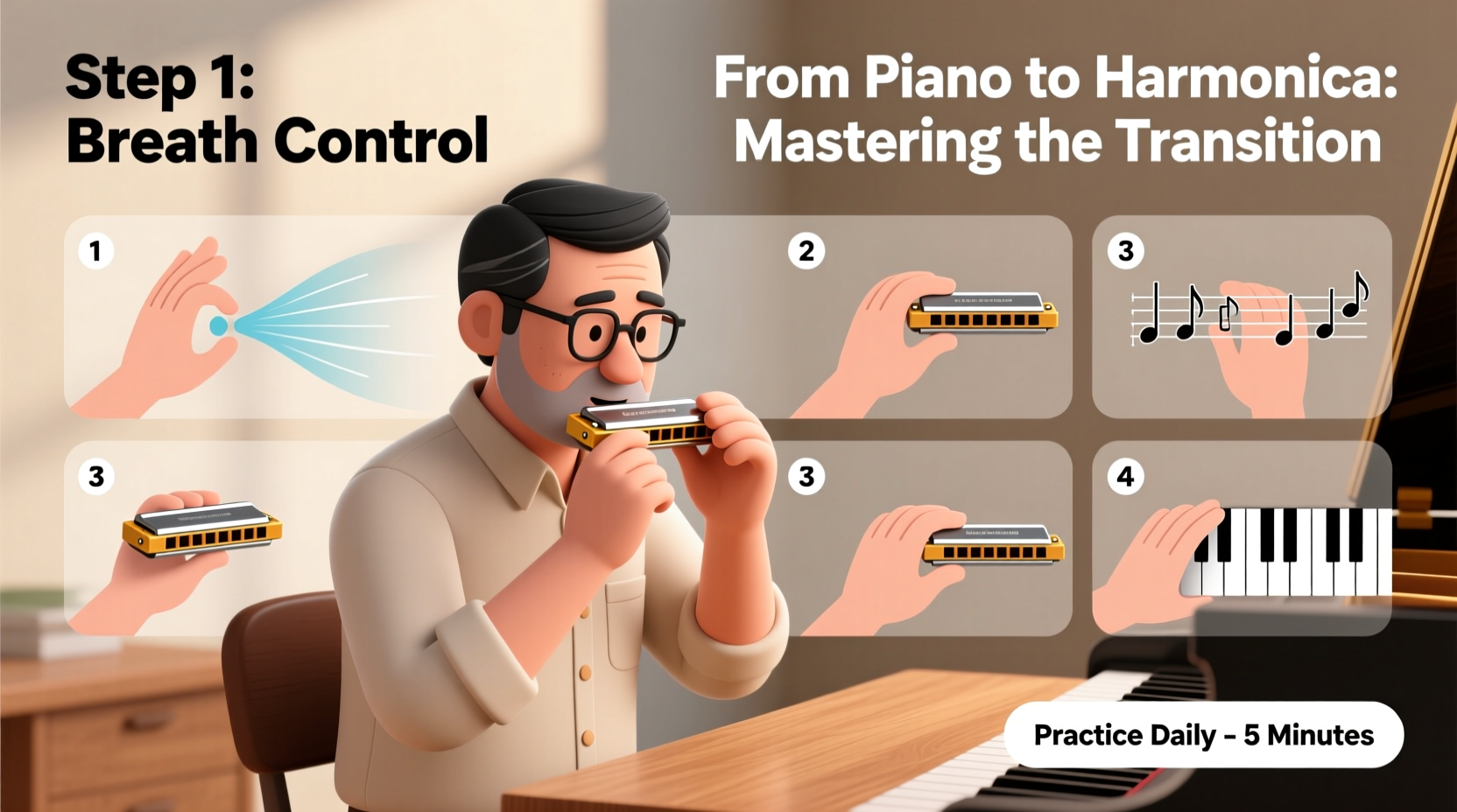 mastering piano man on harmonica a step by step guide for all skill levels