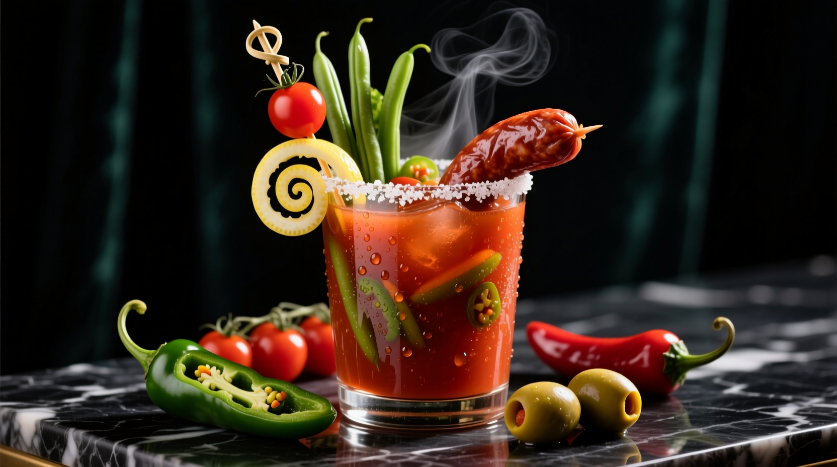deluxe bloody mary garnishes