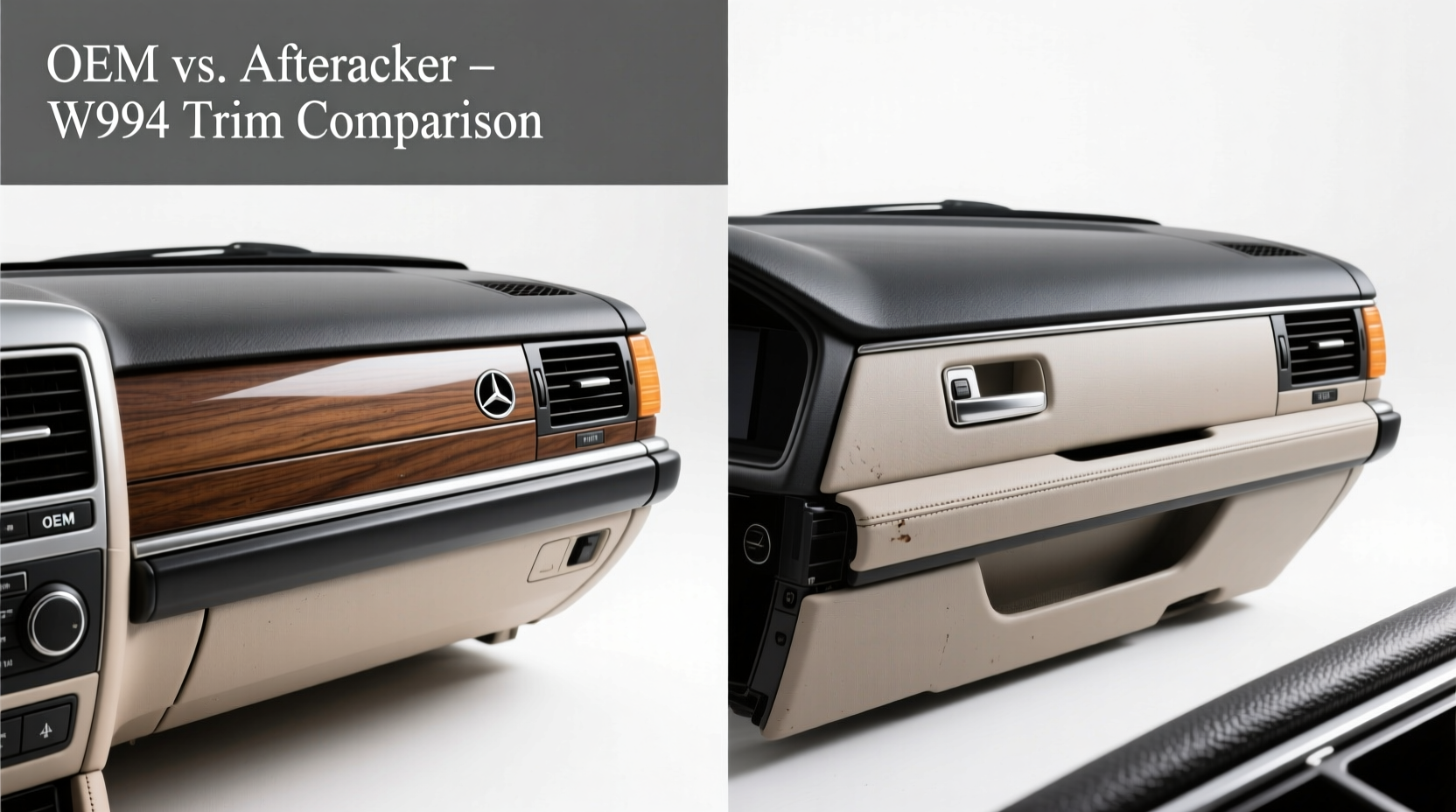 w124 trim replacement comparison