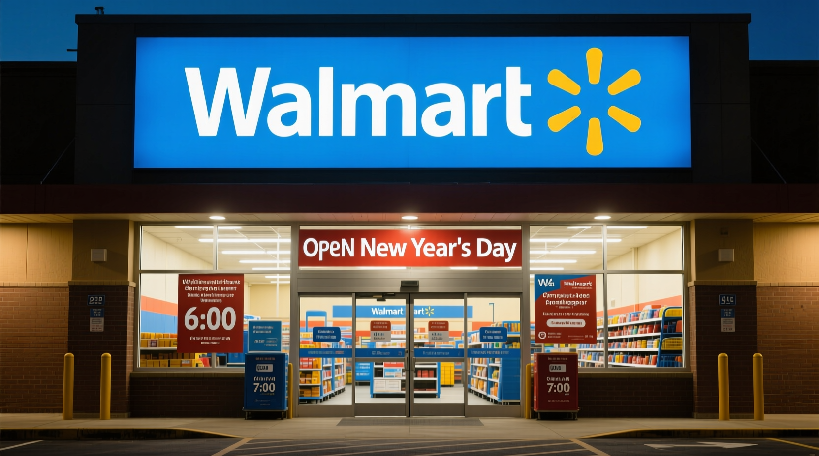 is walmart opened on new years day