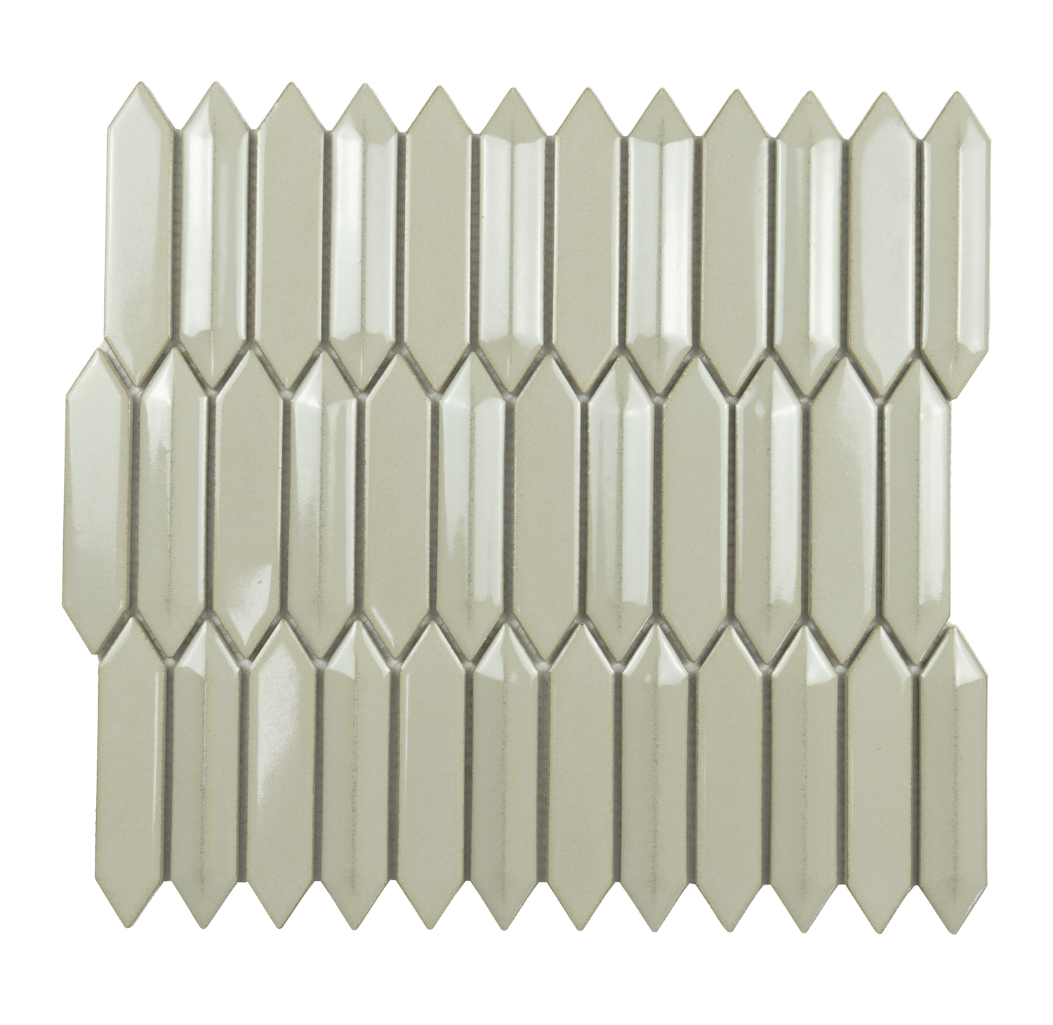 3D Cream Glossy Arrow Mosaic Tiles Home Mosaic Wall Tiles Decorative 3D Tiles