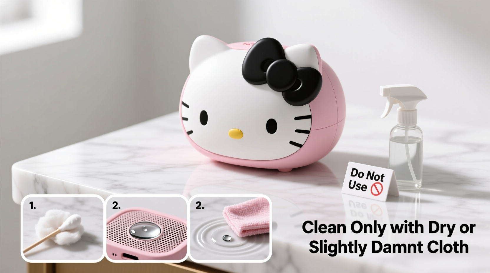 effective and safe methods to clean your hello kitty mini speaker without damage