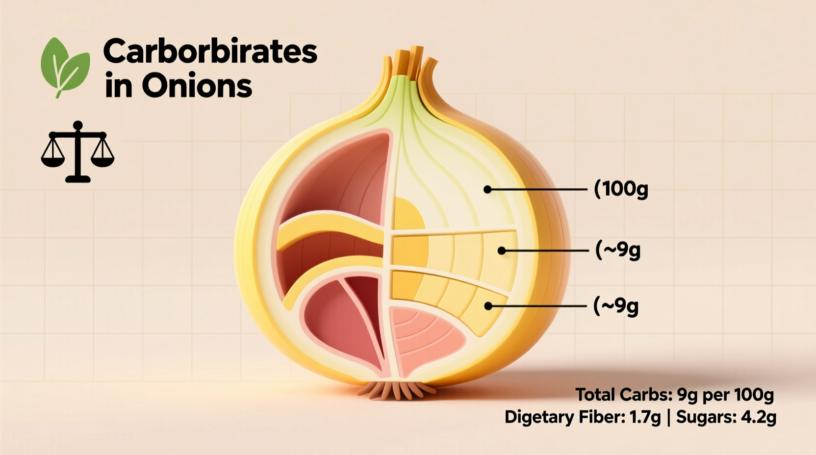 how many carbs in an onion