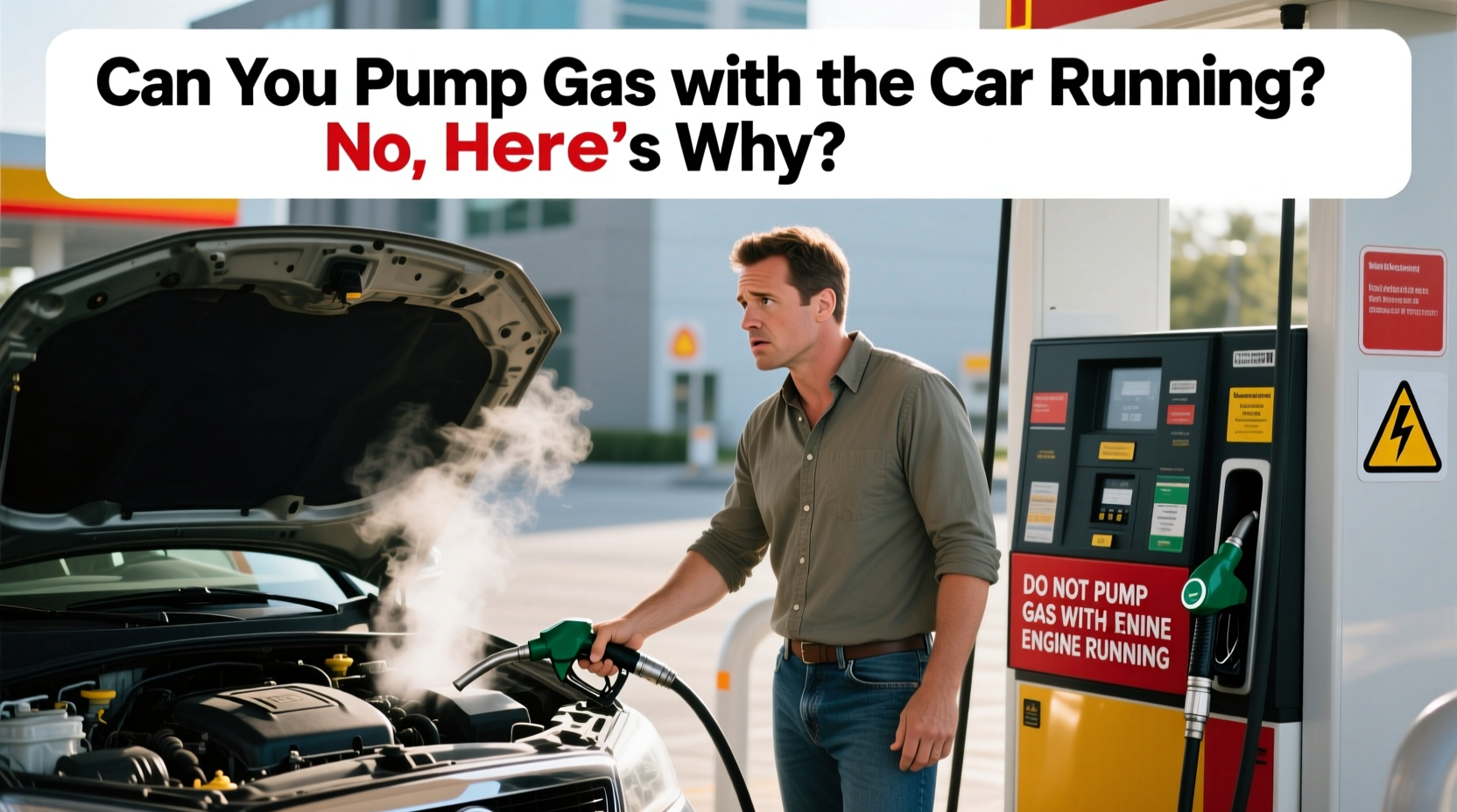 can you pump gas with the car running