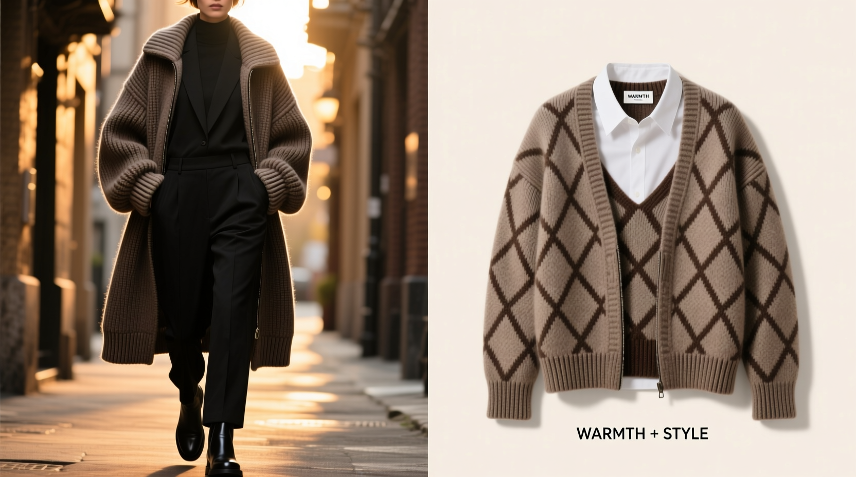 knitted jacket vs sweater which one keeps you warmer and looking cooler