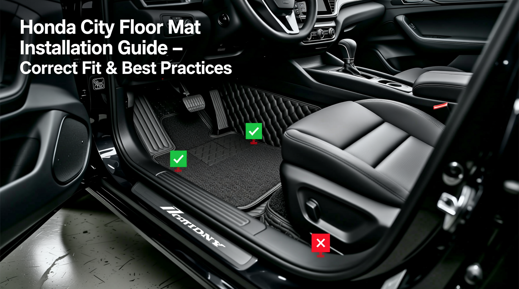 honda city mat installation