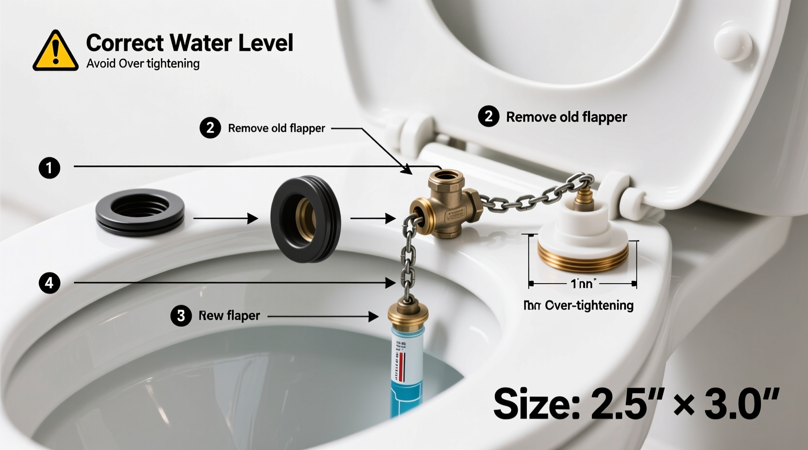 step by step guide to easily changing a toilet flapper and preventing leaks