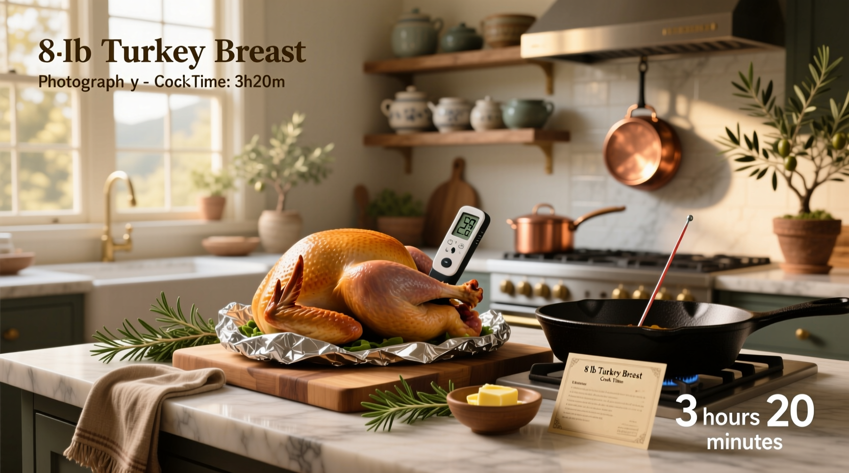 8 pound turkey breast cook time guide