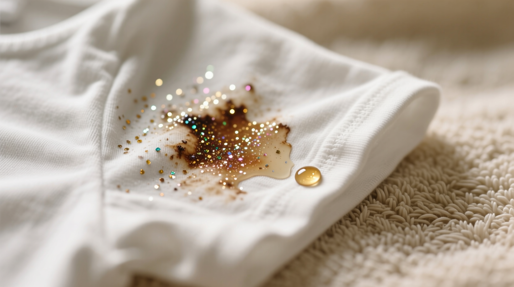 how to get glitter glue out of clothes