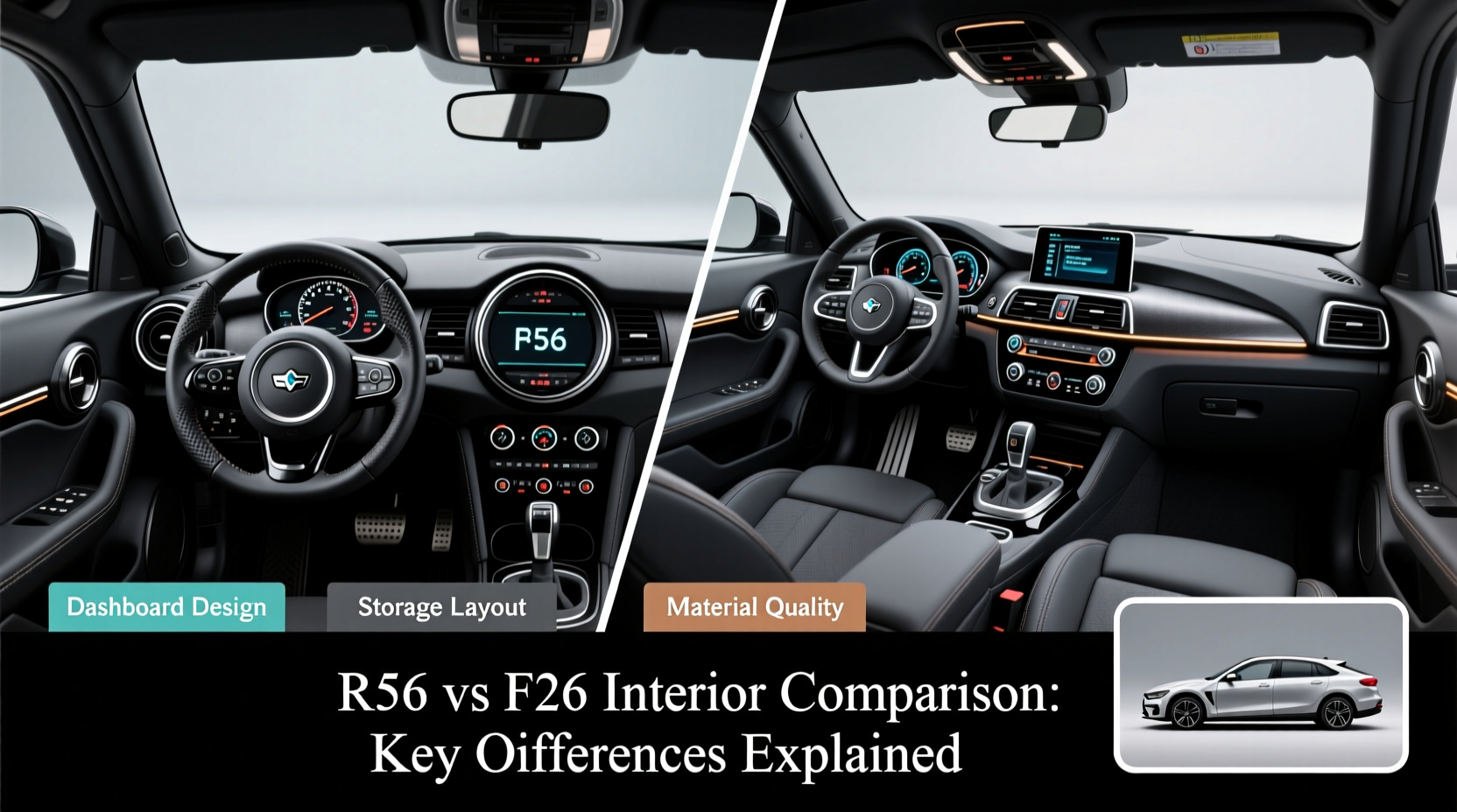 R56 vs F56 Interior Comparison: Key Differences Explained