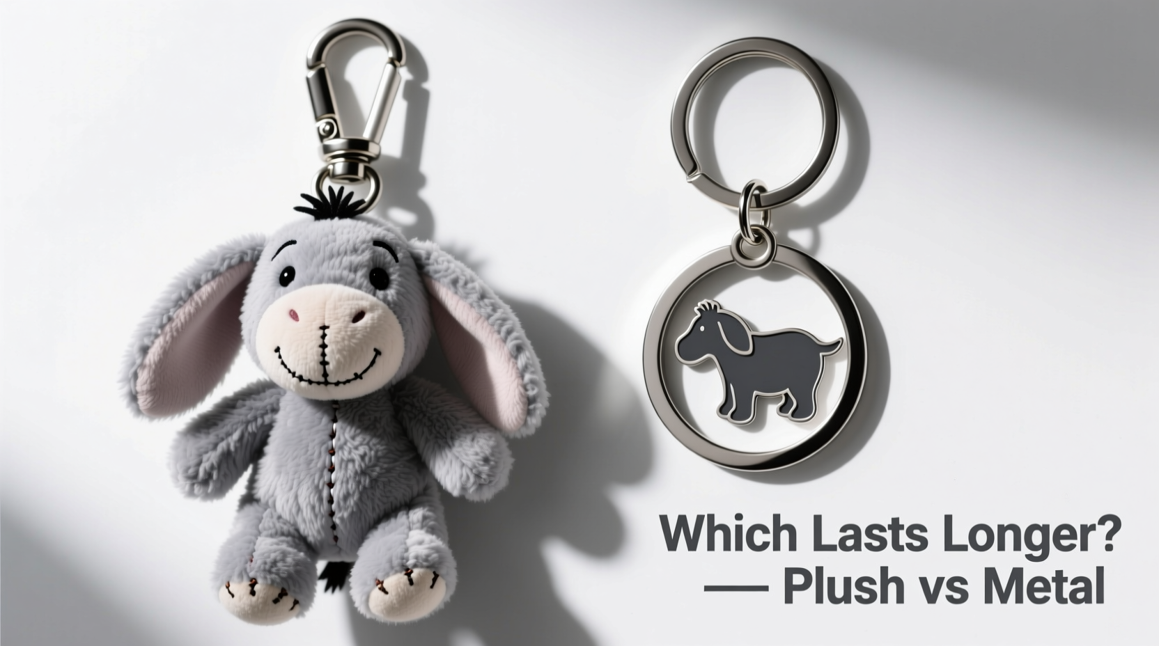 eeyore plush keychain vs metal which one lasts longer