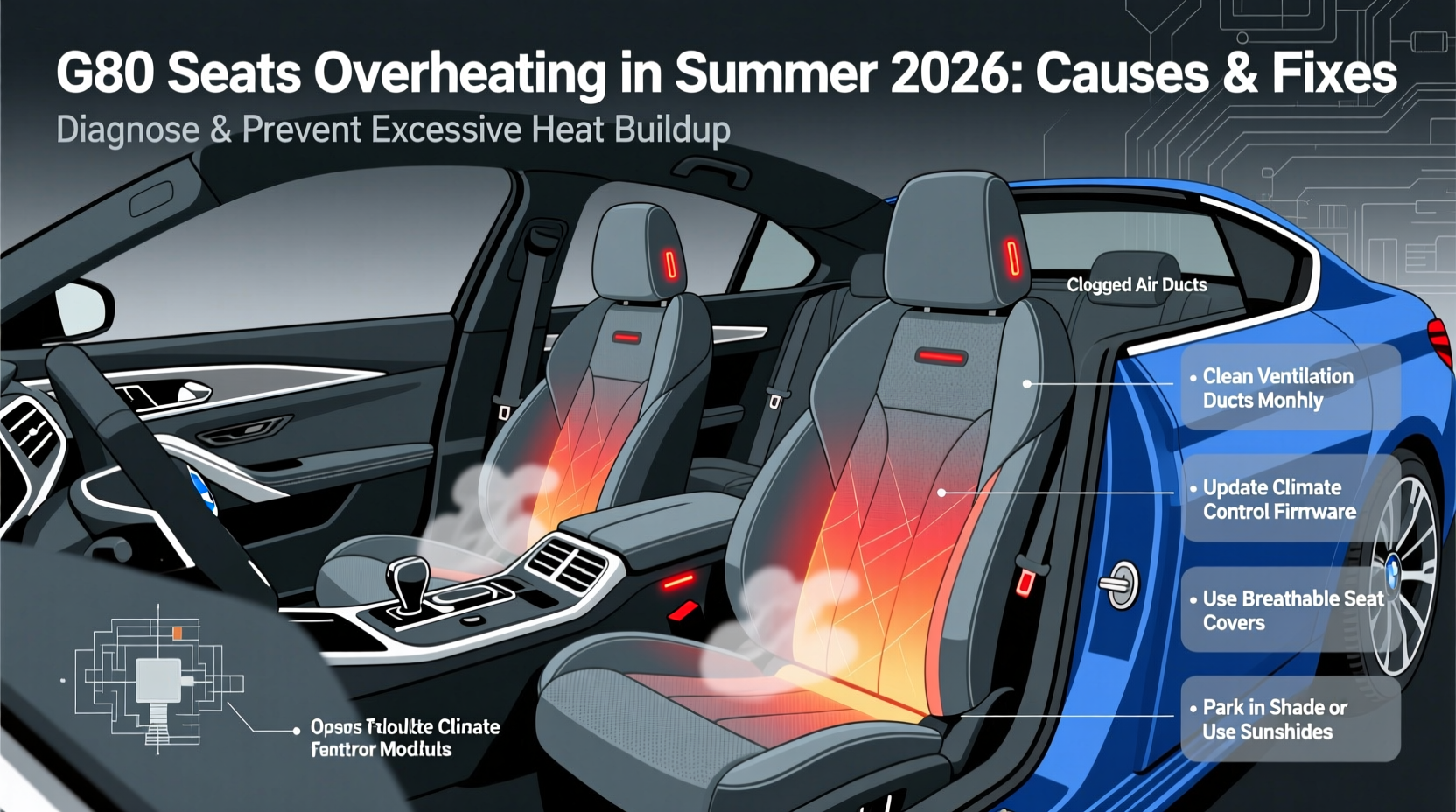 g80 seats overheating summer 2026