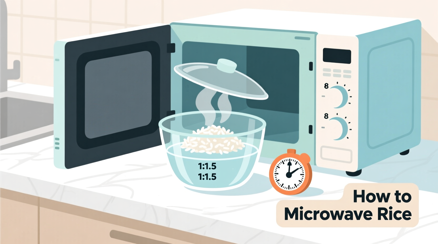 how to microwave rice