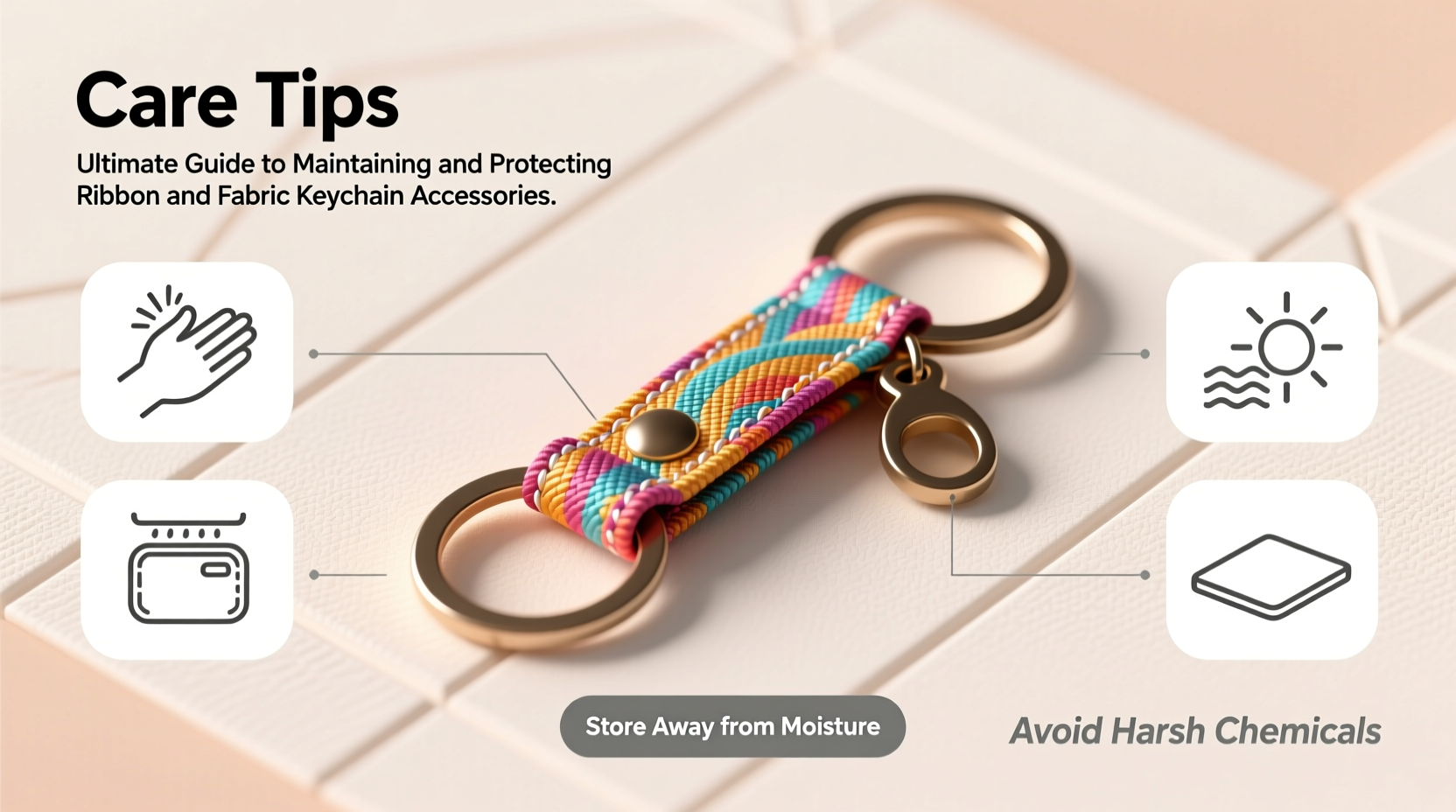 ultimate guide to maintaining and protecting ribbon and fabric keychain accessories
