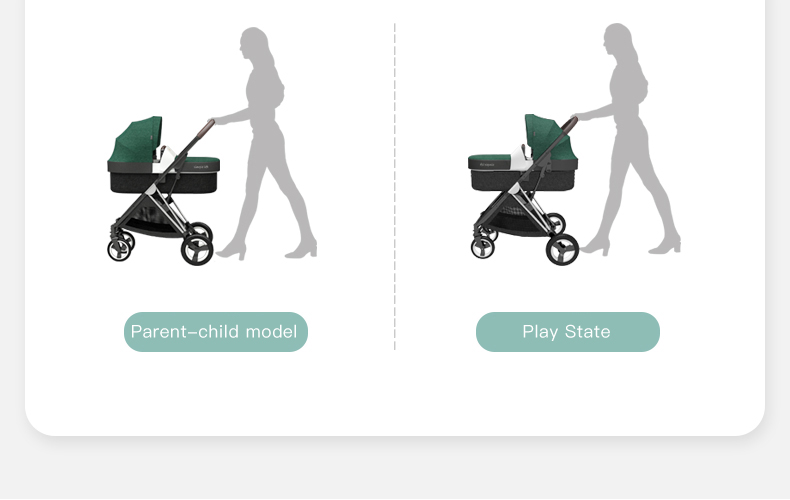 High view baby stroller can sit or lie down two-way shock absorbent portable folding baby stroller