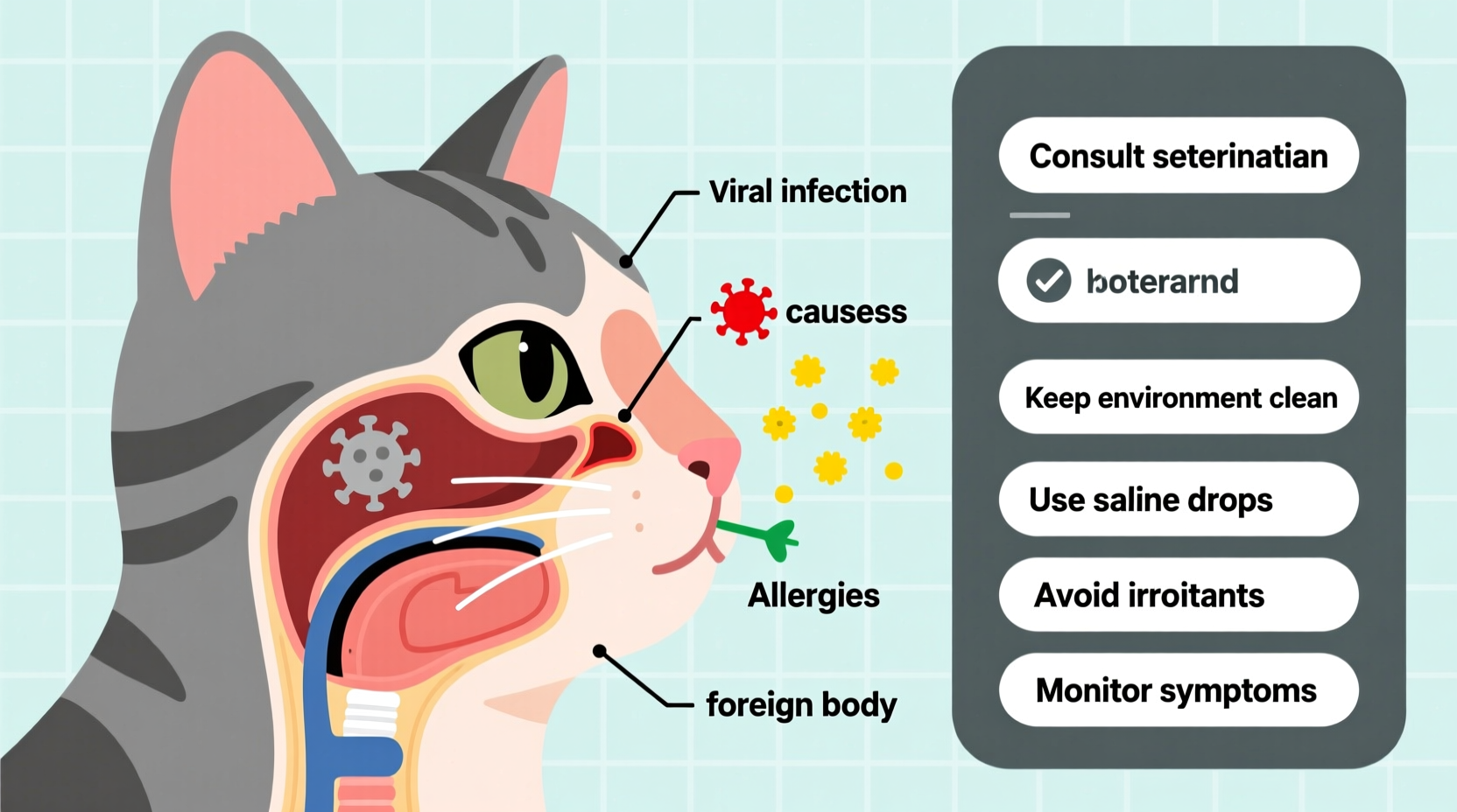 cats runny nose common causes and what to do