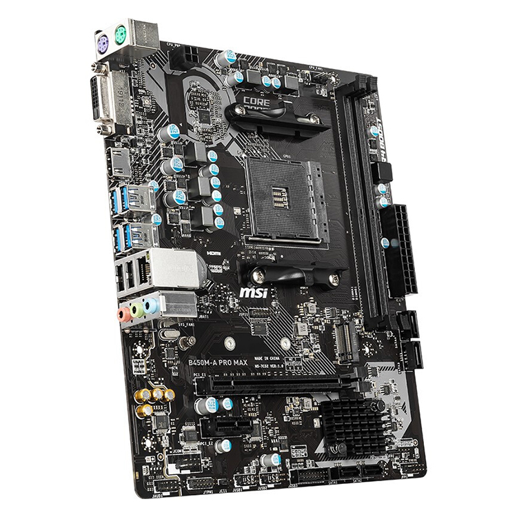 MSI B450M-A PRO MAX Motherboard - Supports AMD Ryzen Cpus