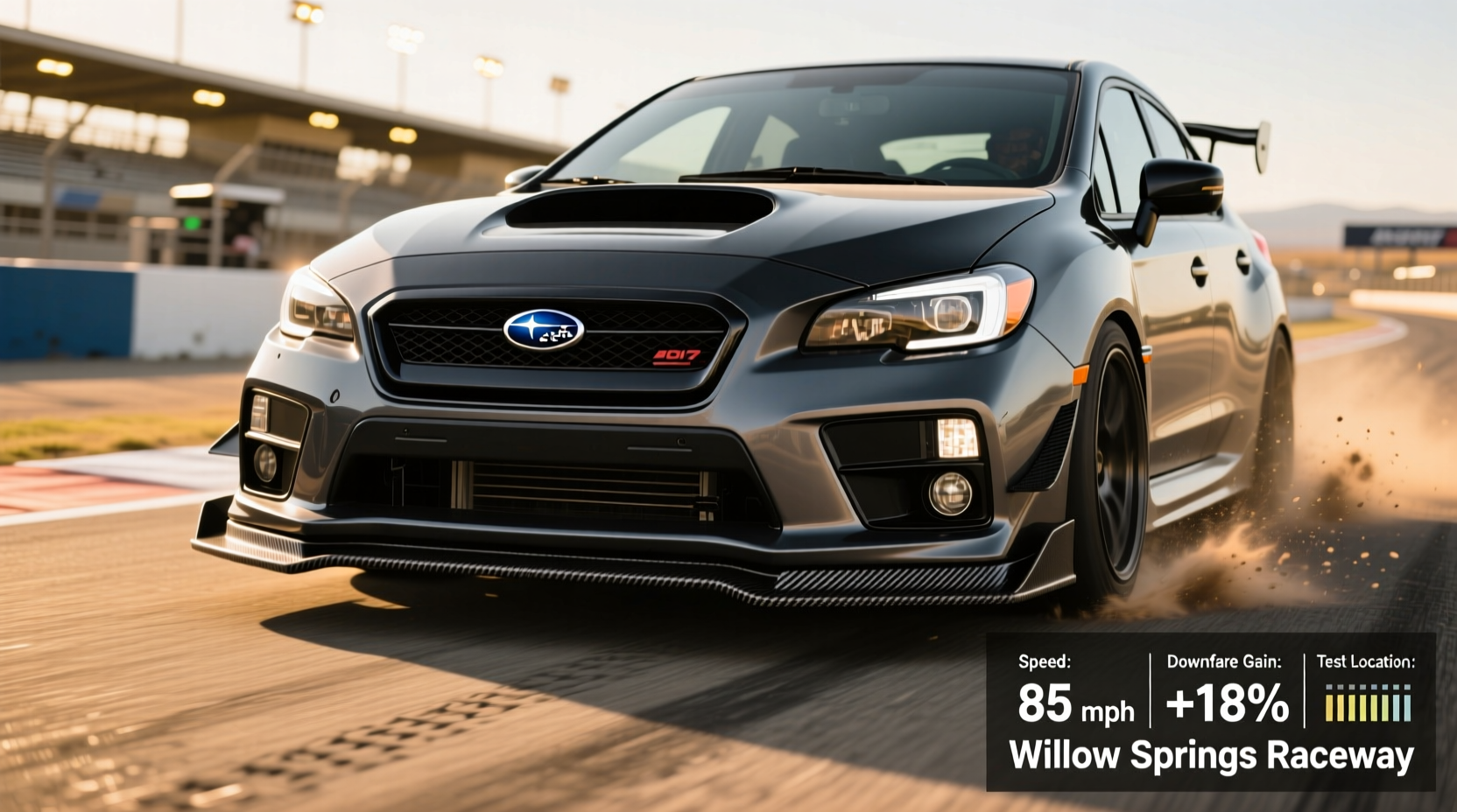 2017 wrx carbon lip track impact