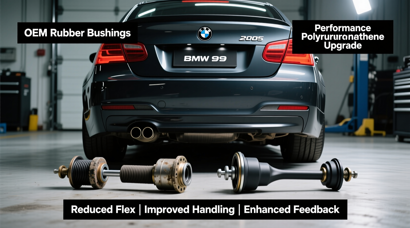 e90 rhd double vs oem rubber