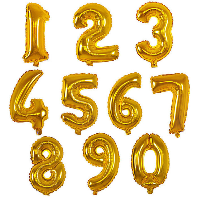 32 Inch Big Foil Birthday Balloons Air Helium Number Balloon Figures Happy Birthday Party Decorations Kid Baloons Birthday