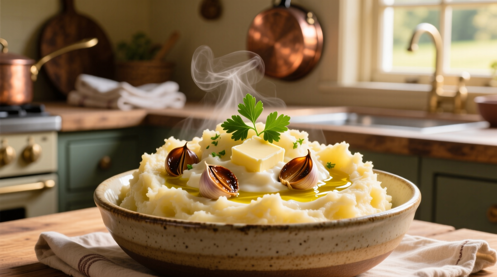 roasted garlic mashed potatoes