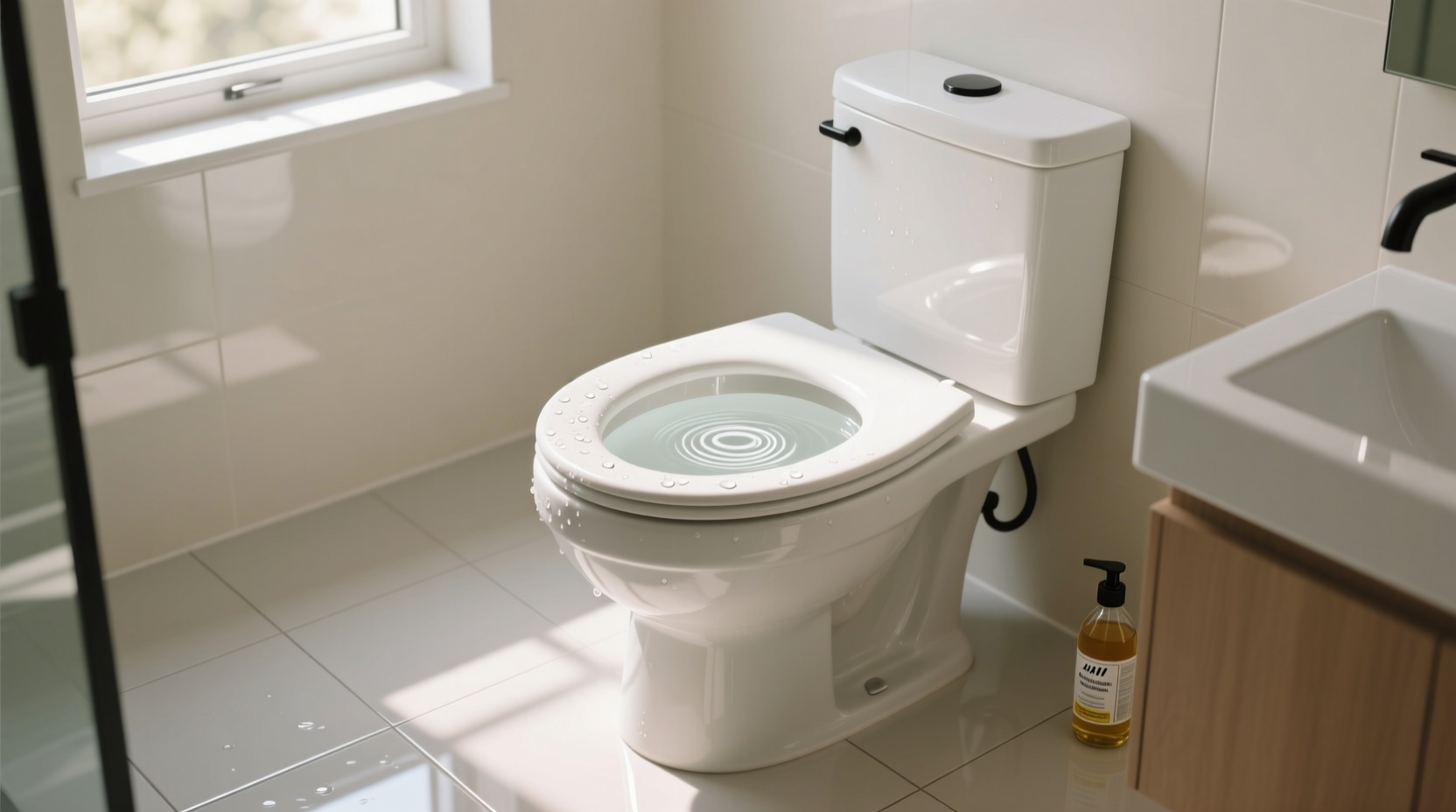 clean toilet with vinegar