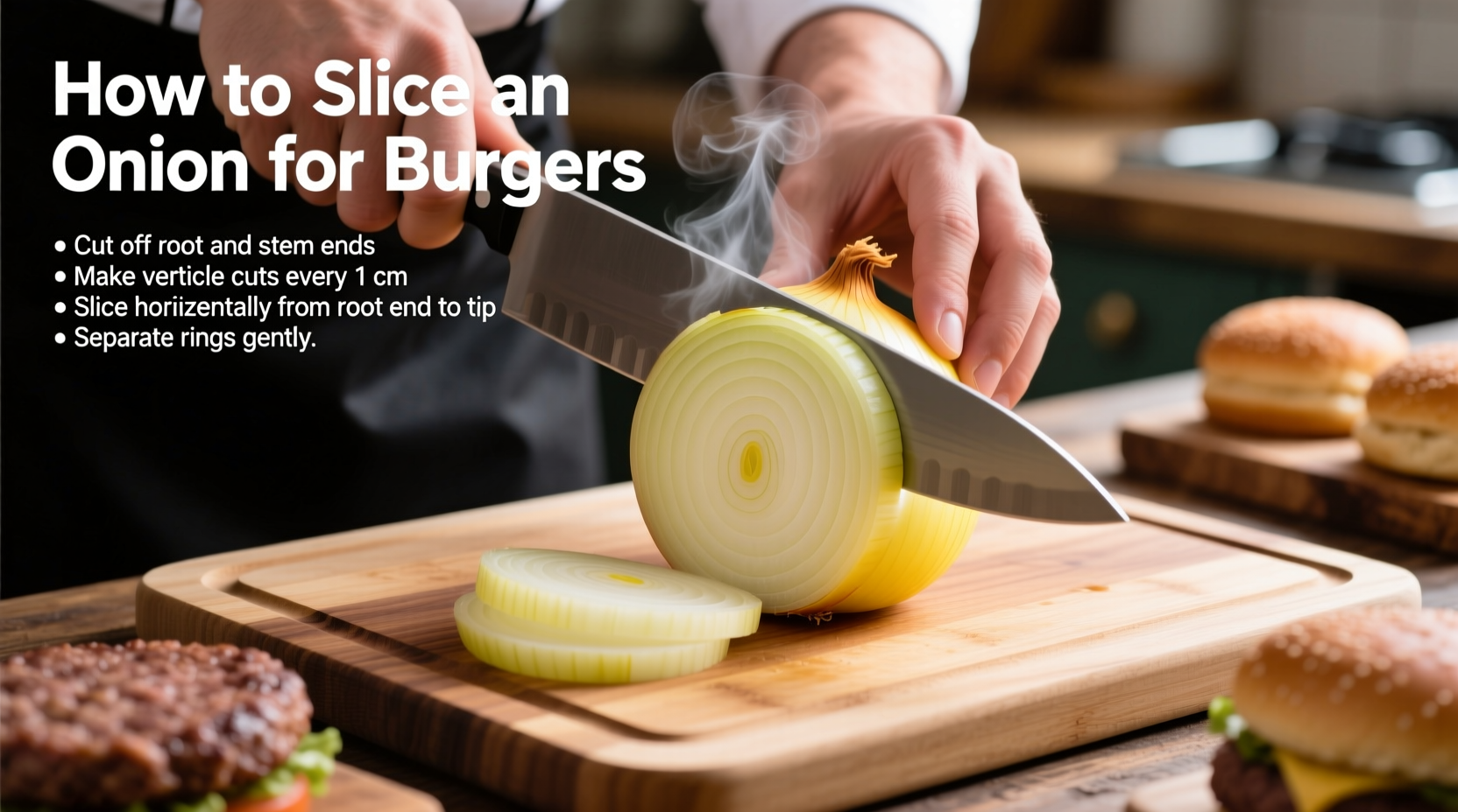 how to slice an onion for burgers