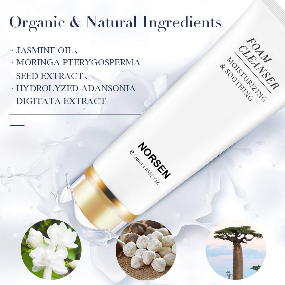 OEM Face Cleanser Facial Cleansing Whitening Moisturizing Soothing Anti Acne Repair Aging Antioxidant Lightening Brightening