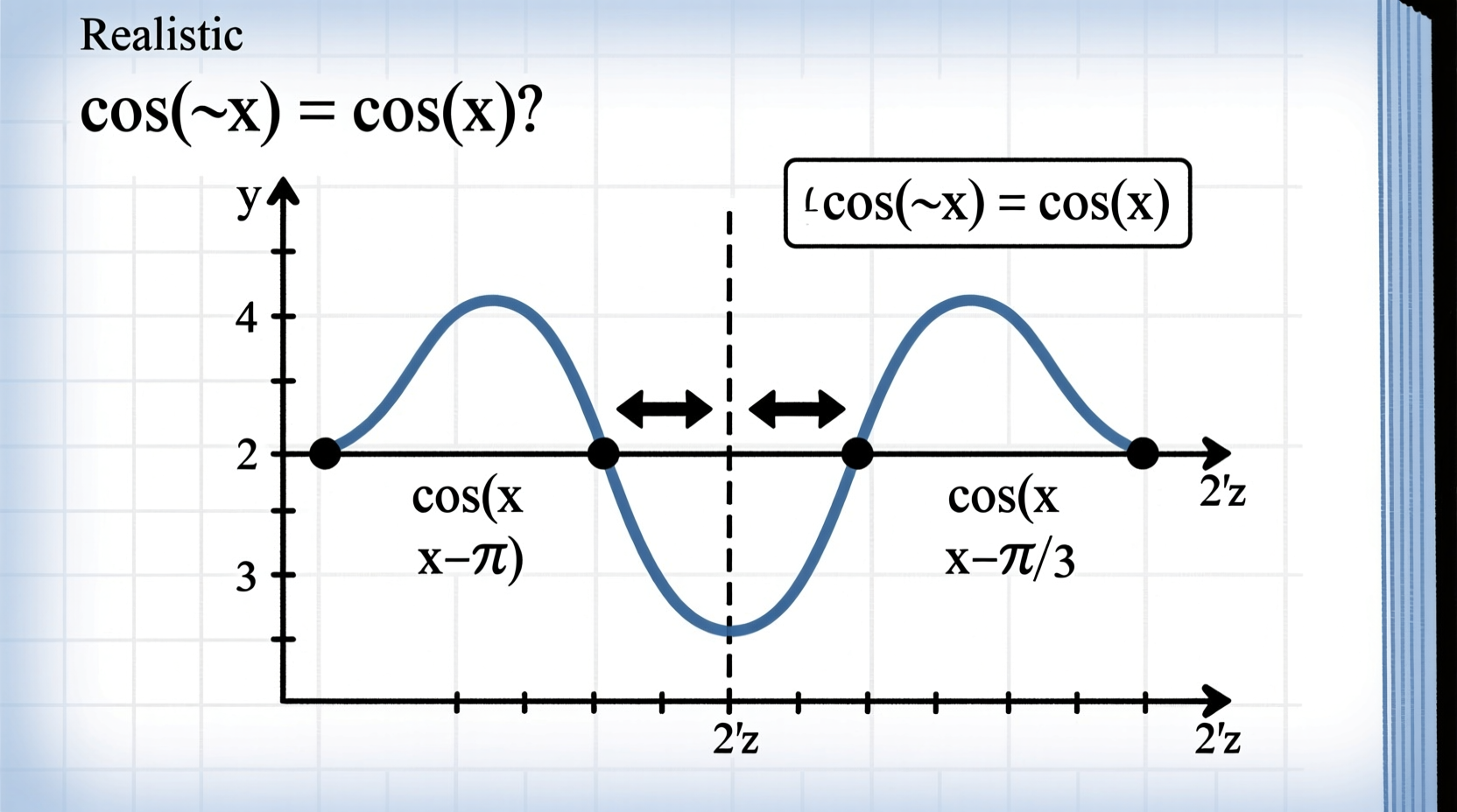 why is cosx an even function understanding the math