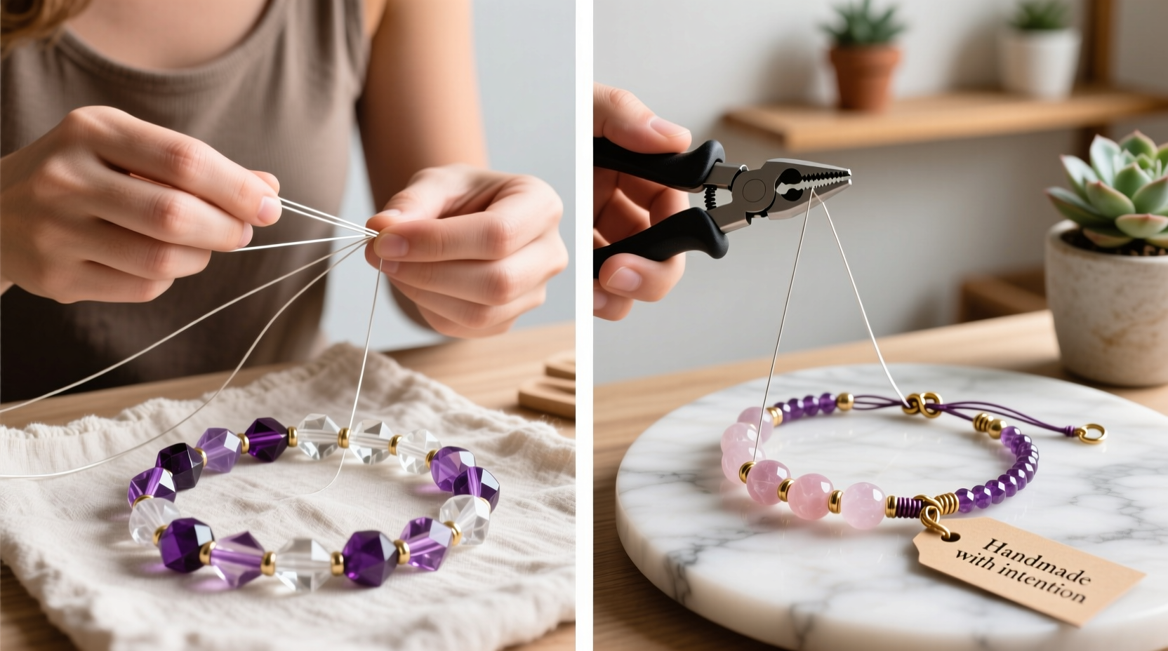 step by step guide to creating beautiful crystal bead bracelets at home
