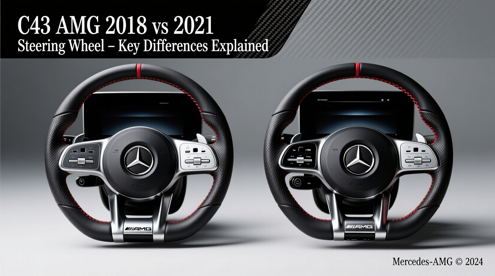 c43 2018 vs 2021 steering wheel