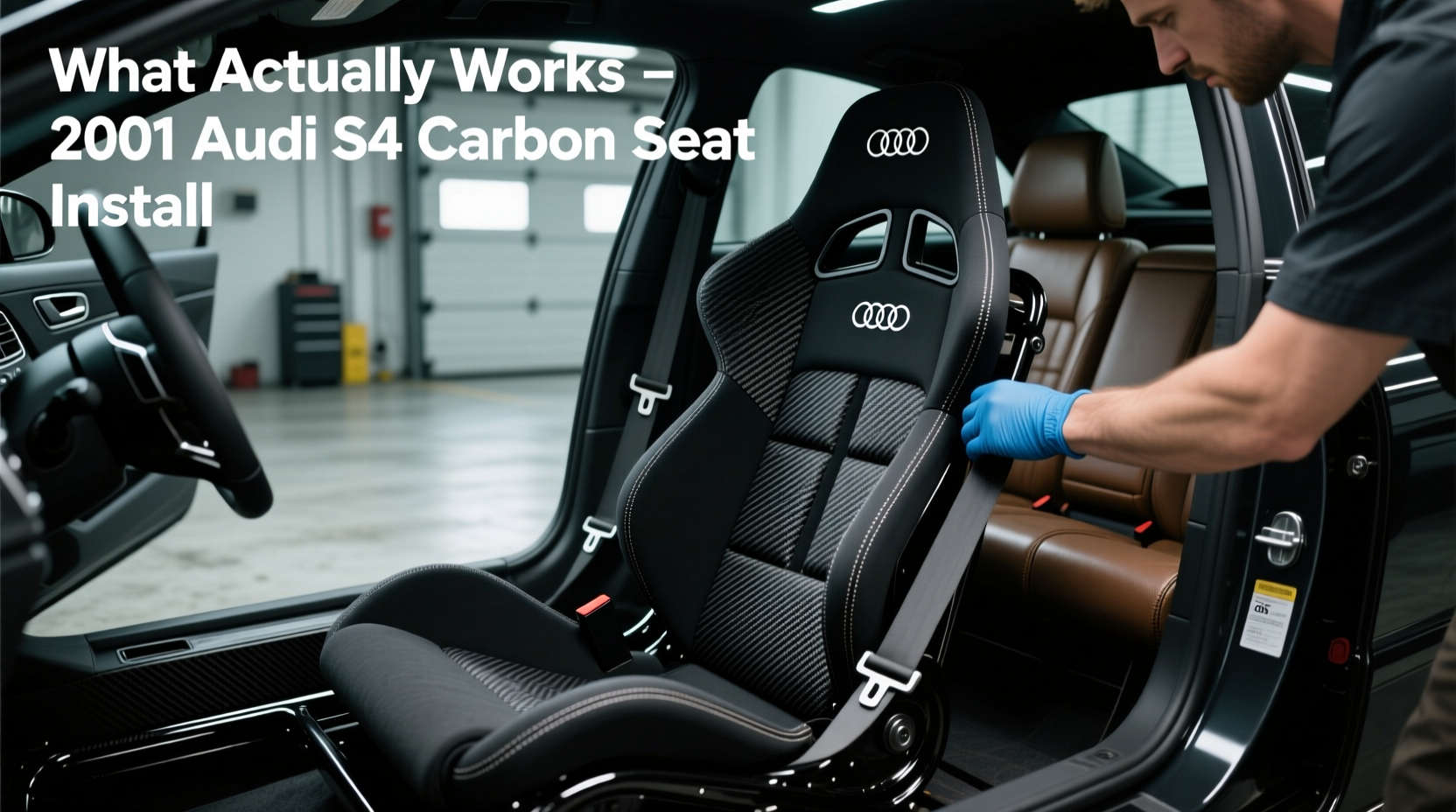 2001 audi s4 carbon seat install